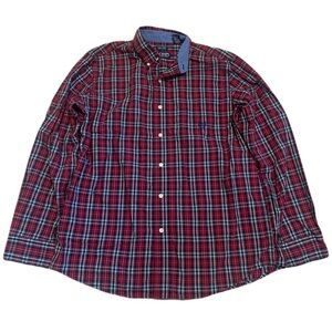 💜 Chaps Men's Classic Fit Plaid Button-Up Shirt - L